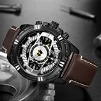 Luxury Quartz Chronograph Military Sport Leather Watch