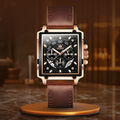 Fashion Square Dial Chronograph Watch