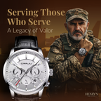 Fashionable Military Leather Watch
