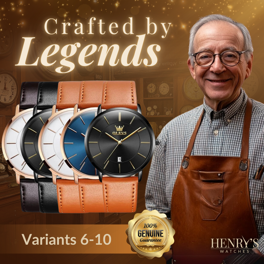 Leather Band Car Date Watch