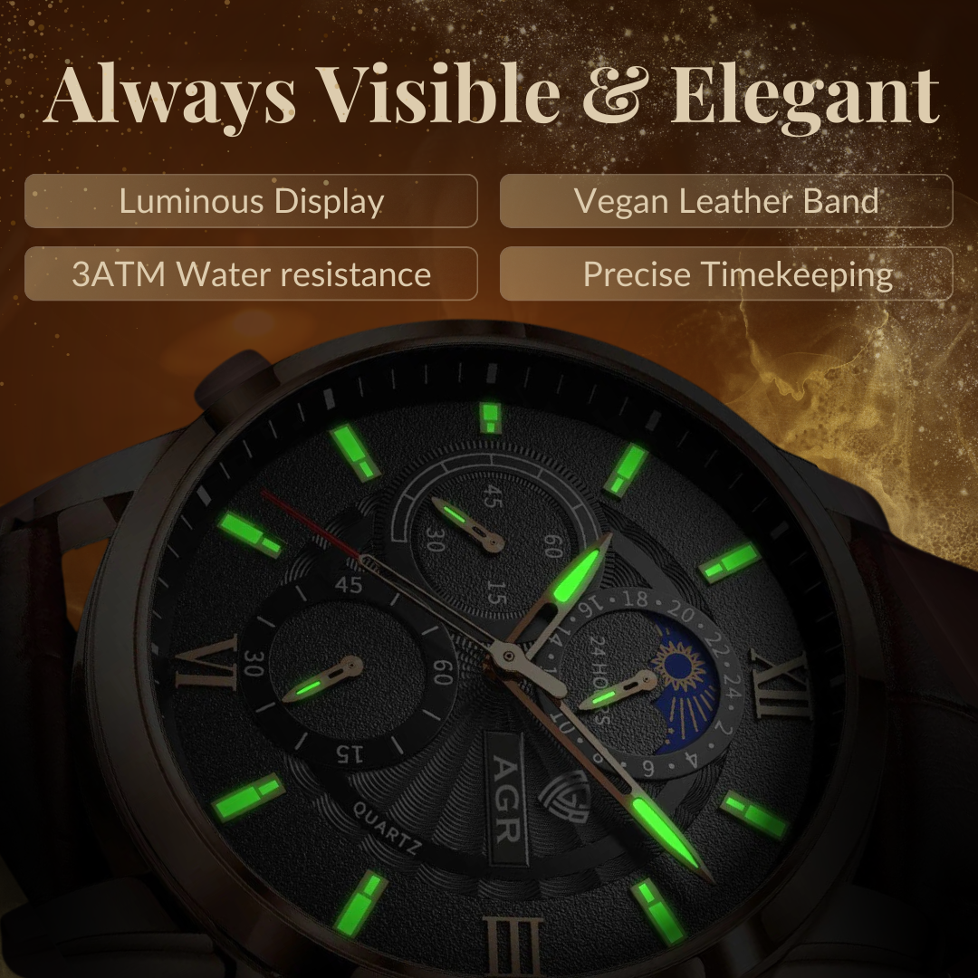 Luxury Leather Quartz Watch