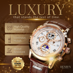 Premium Leather Band Chronograph Watch