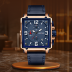 Men’s Leather Quartz Tactical Watch